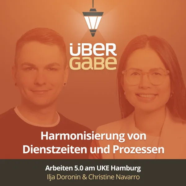 Episodencover zu Arbeiten 5.0 der Übergabe-Podcasts mit ilja Doronin und Christine Navarro